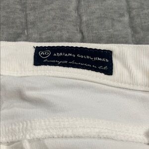 AG white corduroys